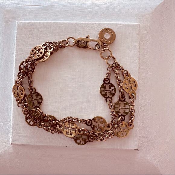 TORY BURCH - Multi-Strand Logo Bracelet, gold - Picture 7 of 8